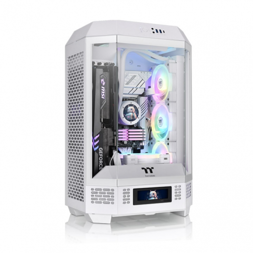 CAIXA THERMALTAKE THE TOWER T300 SNOW ATX 2XUSB 3.0 BRANCO