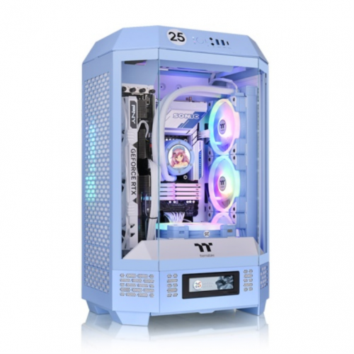 CAIXA THERMALTAKE THE TOWER T300 HYDRANGEA BLUE ATX 2XUSB 3.0 AZUL