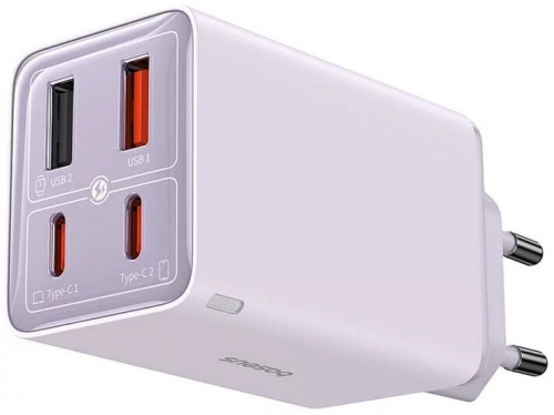 Carregador Gan6 Pro Fast Charger 2C+2U 65W EU Star Purple