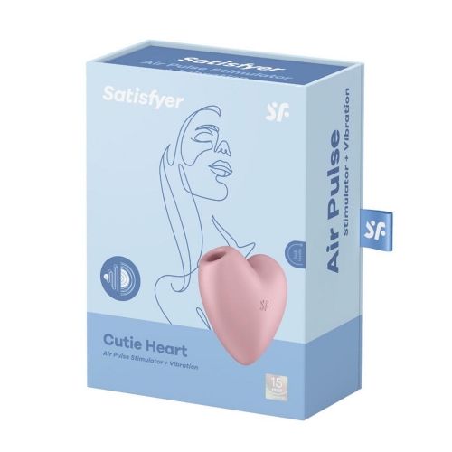 Satisfyer CUTIE HEART Estimulador E Vibrador DE AR Rosa