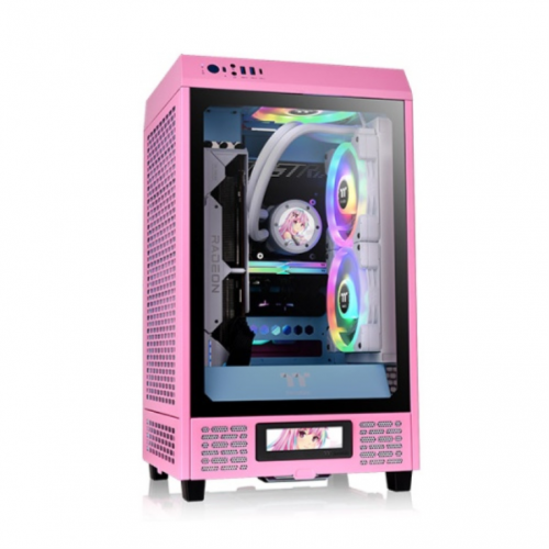 CAIXA THERMALTAKE THE TOWER 200 BUBBLE PINK MINI-ITX 2XUSB 3.0 ROSA