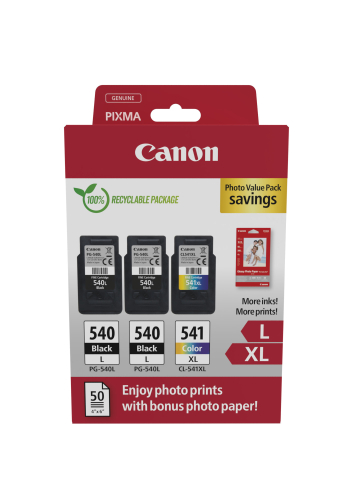 Tinteiro CANON Multipack PG-540L x2 / CL-541XL + papel fotográfico