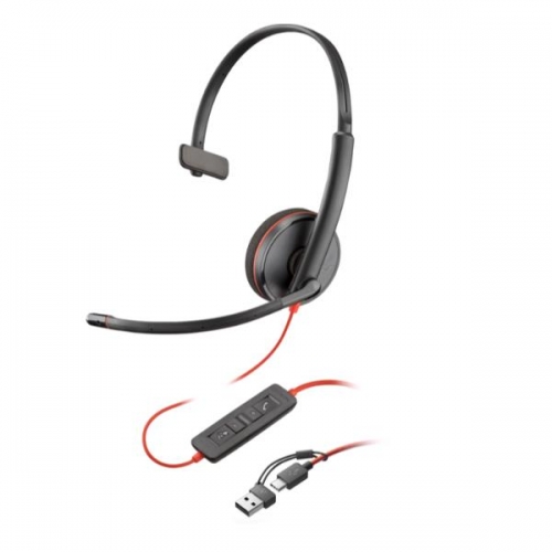 HP Poly Headset Mono BW 3210 USB-C + USB-C/A