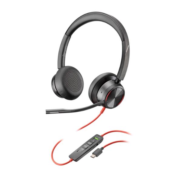Auriculares Poly Blackwire 8225 USB-C + Adaptador USB-C/A