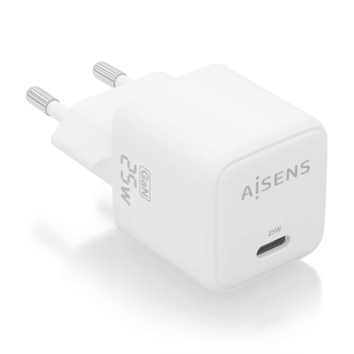 CARREGADOR AISENS GAN 25W 1XUSB-C PD3.0 QC4.0 BLANCO