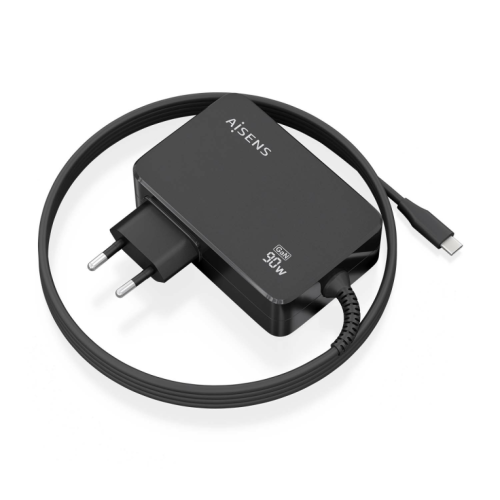 CARREGADOR AISENS GAN 90W PD3.0 1XUSB-C 1.8M PRETO