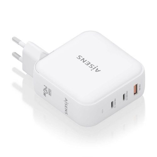 CARREGADOR AISENS GAN 140W 2XUSB-C PD3.1 QC4.0 1XUSB-A QC3.0 BLANCO