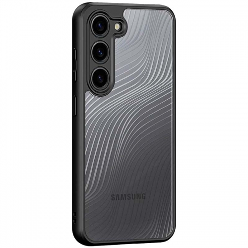 Capa rígida Anti-Scratch Shell Samsung Galaxy S23 Preto+Transparente