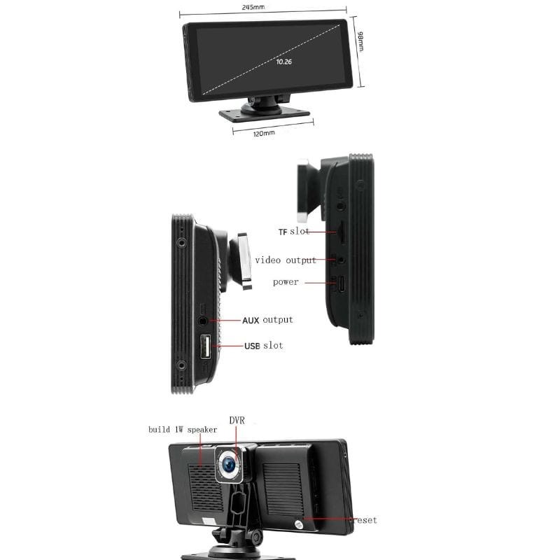 SD9302 Preto - Leitor multimédia para carro