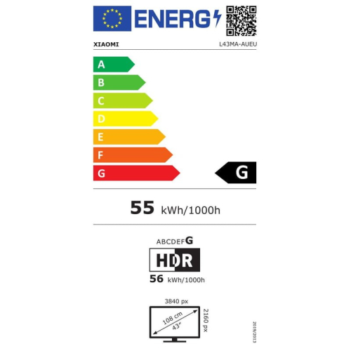 TELEVISOR XIAOMI A 2025 43"ELA5493EU LED ULTRAHD 4K