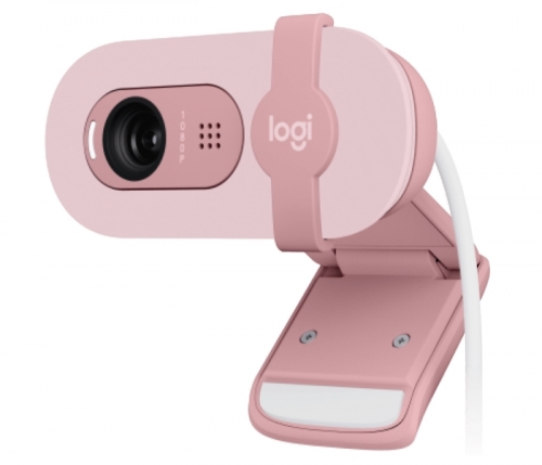 Webcam Logitech Brio 100 Full HD - 2 megapixéis - Anti-reflexo - Rosa