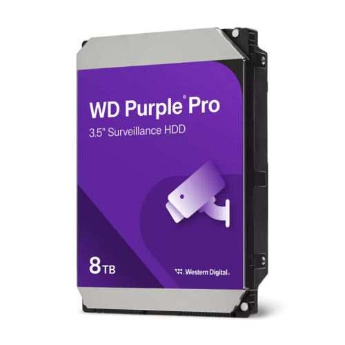 WD HDD 3.5"8TB 256MB 7200RPM SATA SURVEILLANCE PURPLE PRO