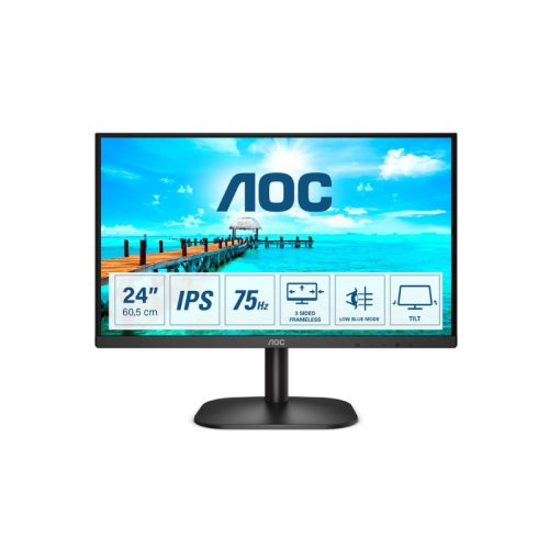 Monitor Aoc 23.8"24b2xd Ips Vga,Dvi Full Hd 16:9 4ms 1000:1