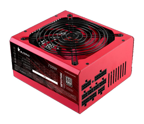 Fonte Alim. MARS GAMING MPVU750M,750W FULL-MODULAR PSU 80PLUS SILVER,+87% EF,AI-RPM 14CM FAN,RED