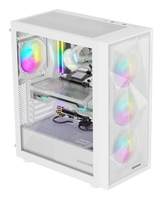 Caixa Gaming GENESIS DIAXID 605 ARGB ATX Branco