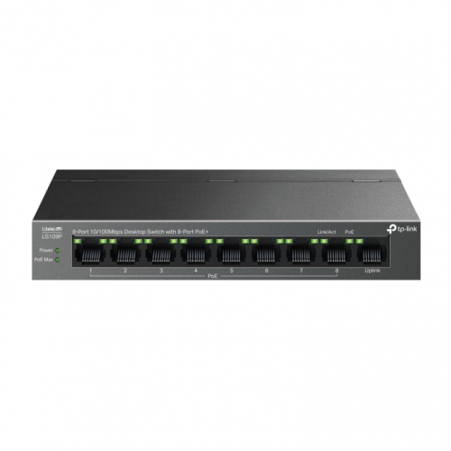 SWITCH DE 9 PORTAS A 10/100 MBPS CON 8 PUERTOS POE+