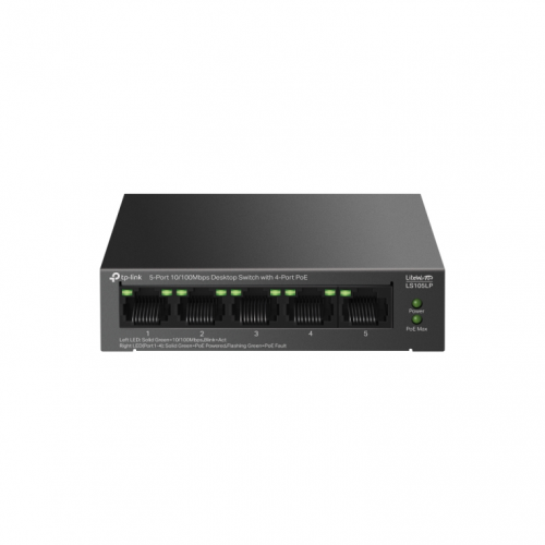 SWITCH GIGABIT DE 5 PORTAS COM 4 PORTAS POE+