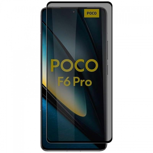 Película de vidro temperado Anti Espião Xiaomi Poco F6 Pro 5G