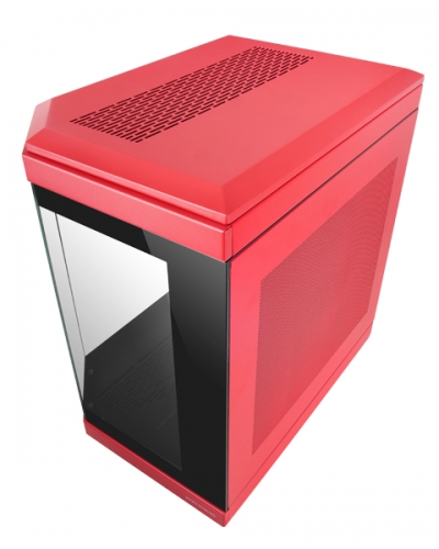 Caixa MARS GAMING MC-3T,CUSTOM ATX ,TRIPLE CONTINUOUS TEMPERED GLASS WINDOWS,RED