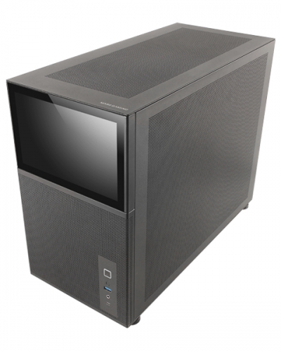Caixa MARS GAMING MC-LCD,MICRO-ATX ,8"IPS LCD SCREEN,TEMPERED GLASS WINDOW,BLACK
