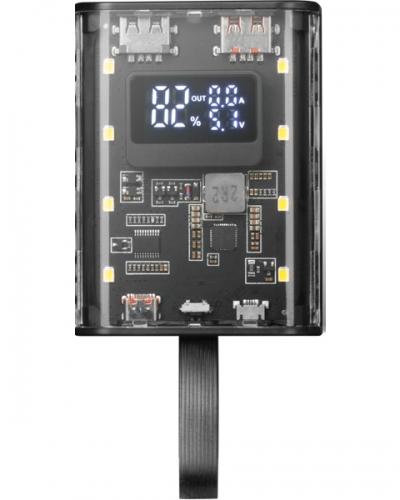 Powerbank MARS GAMING MPK-10K,COMPACT 22.5W,10K MAH QC3.0 &PD3.0,BATTERY MONITORING,BLACK