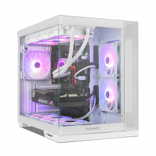 CAIXA HUMMER ASTRA NEO SEMITT ATX CRISTAL FRAMELESS BRANCO