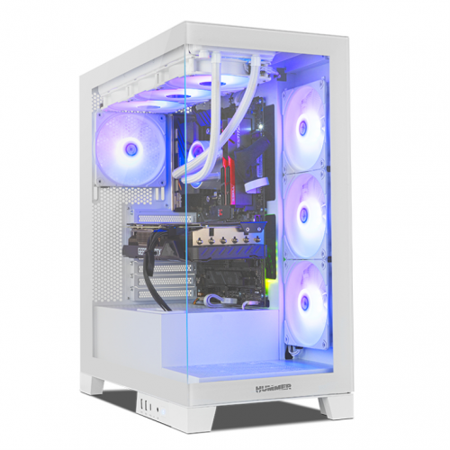 CAIXA NOX HUMMER GLOCK SEMITORRE ATX FRAMELESS BRANCO