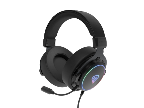 Headset Gamer Genesis Neon 764 - Altifalante de 50mm - Microfone - Som Virtual 7.1 - RGB - USB - Preto