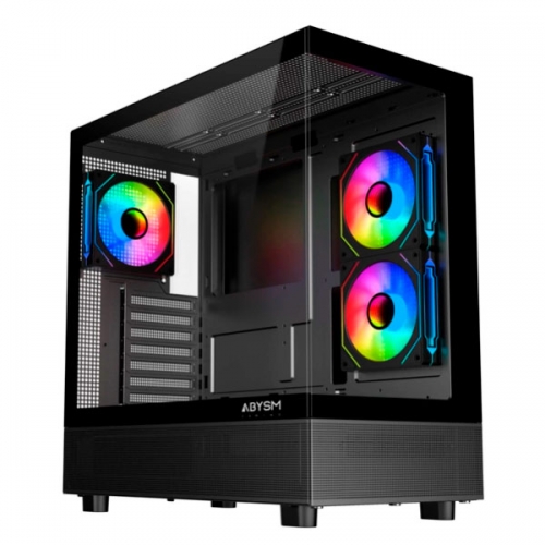 ABYSM GAMING CAIXA ATX DANUBE SAVA H400 PRIME TEMP GLASS BLACK