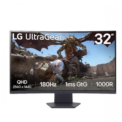 MONITOR VA LG 32"(31.5) 32GS60QC-B 16:9 CURVO WQHD 1MS 180HZ HDMI DP