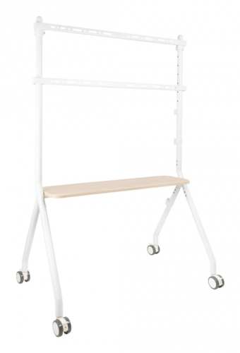 Suporte TOOQ Chão C/ RODAS "ILOVE"ECRÃS 49-80'' BRANCO