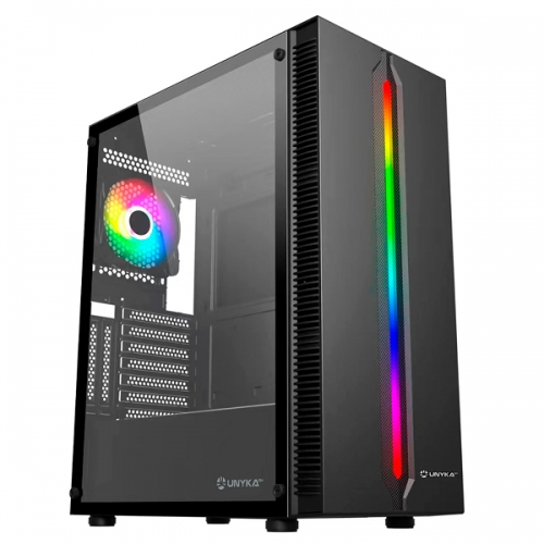 UNYKA GAMING CAIXA ATX ARMOR LUMINA 205 ARGB USB2.0/3.0 BLACK