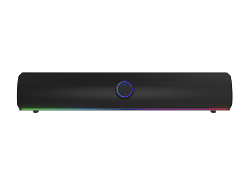 Barra de som Genesis Helium 312BT 2.0 de 10 W - USB - Bluetooth 5.2 - Iluminação ARGB - Preta