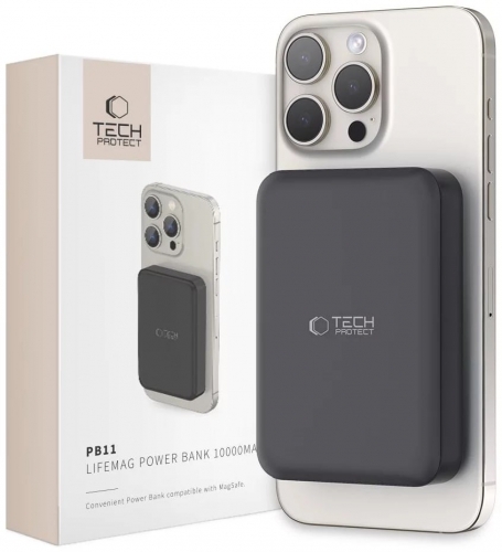 Powerbank TECH-PROTECT PB11 LIFEMAG MAGSAFE 10.000mAh BLACK