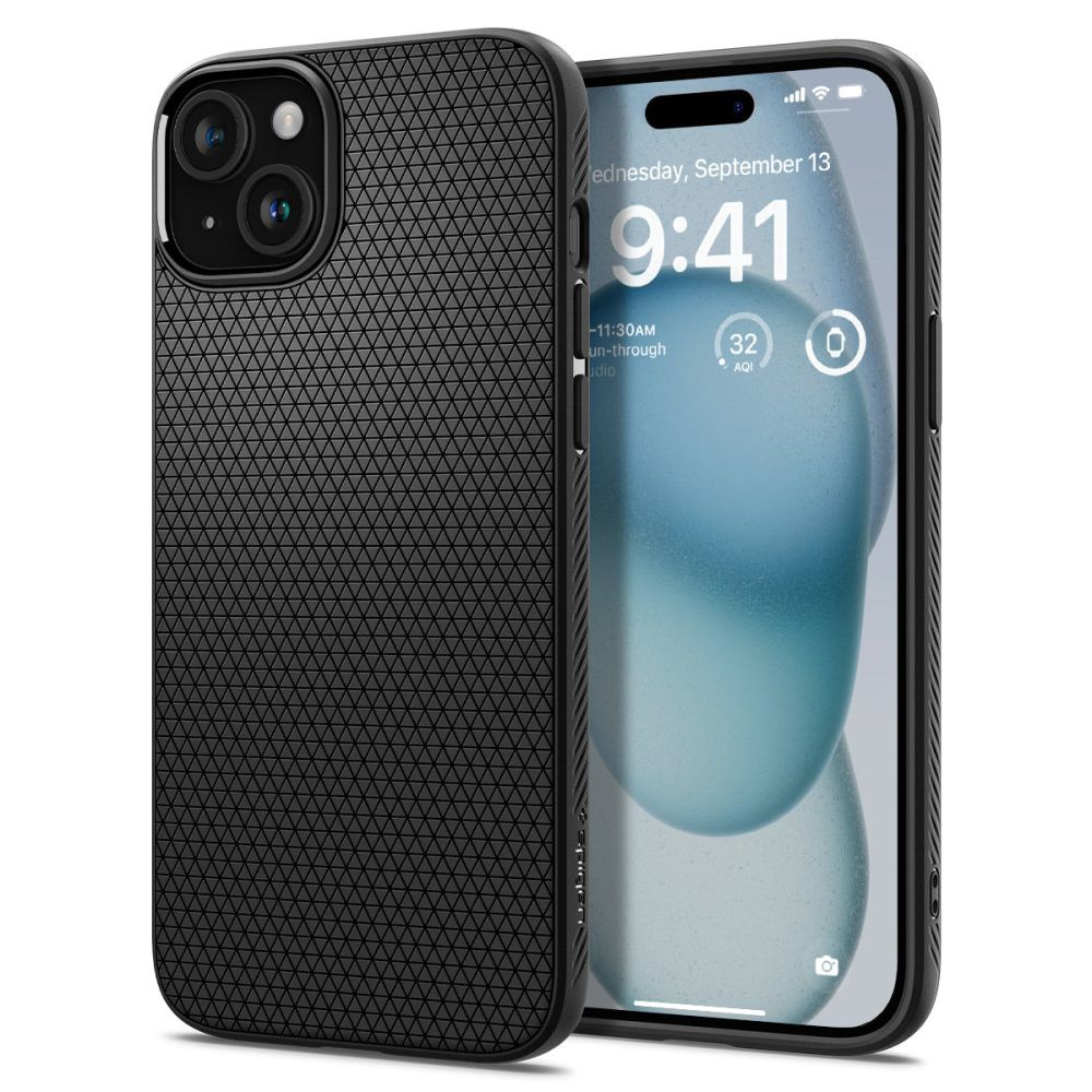 CAPA SPIGEN LIQUID AIR IPHONE 15 MATTE BLACK (ACS06790)