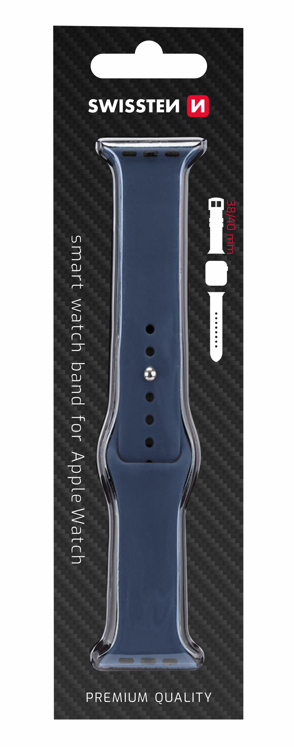 SWISSTEN - BRACELETE EM SILICONE APPLE WATCH 42/44/45 BLACK