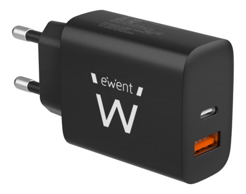 CARREGADOR EWENT RAPIDO USB-C y QC3.0 20W