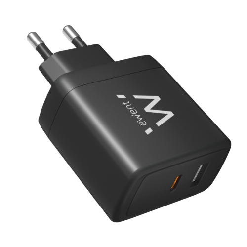 CARREGADOR RAPIDO EWENT 2PUERTOS (USB-C/A) 65W