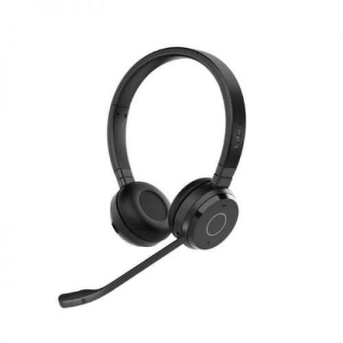 Auriculares estéreo Bluetooth Jabra Evolve 65 TE UC com microfone - Cancelamento de ruído - Bateria com duração até 12 horas - Faixa de cabeça ajustáv