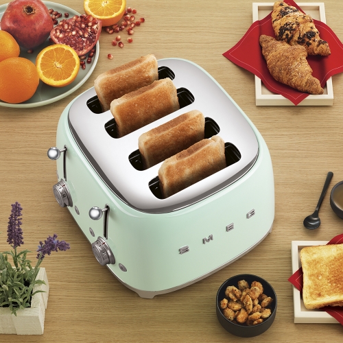 SMEG TOASTER 4X4 50´s STYLE PASTEL GREEN