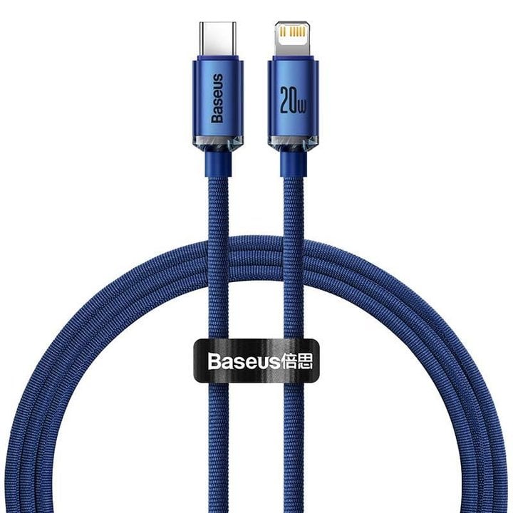 Cabo Crystal Shine USB-C to Lightning 20W 2m Blue