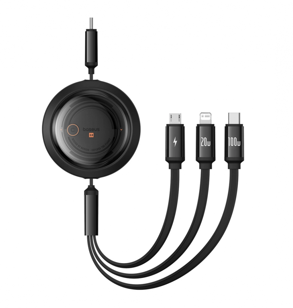 Cabo Free2Draw USB-C to Lightning/Micro/C 100W 1.1m Black