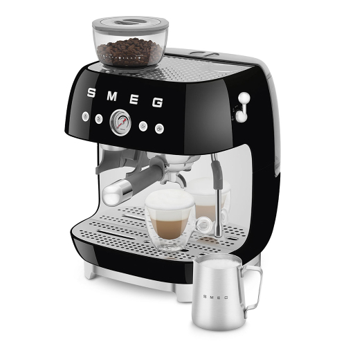 SMEG ESPRESSO MACHINE 50´s STYLE WITH INTEGRATED GRINDER BLACK