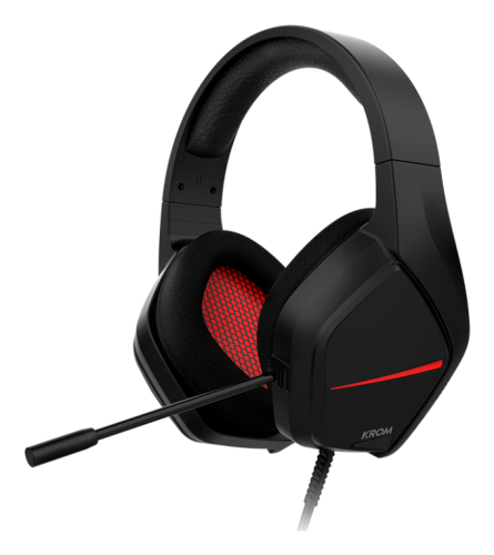 AUSCULTADOR GAMING KROM KOPA MOVE STEREO PRETO/VERMELHO