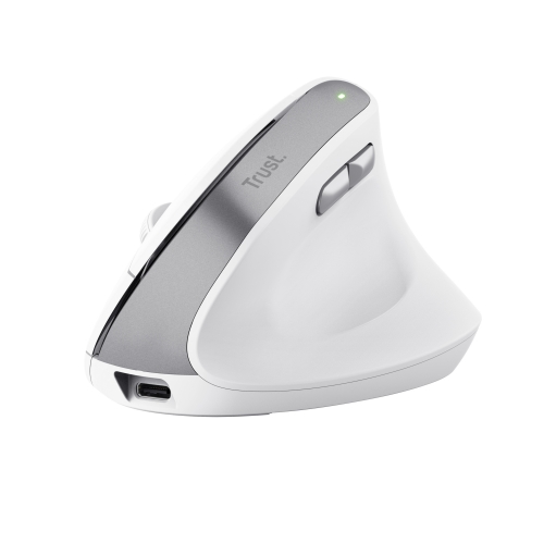 TRUST RATO WIRELESS BAYO II VERTICAL ERGONOMICO BATERIA BRANCO 2400DPI