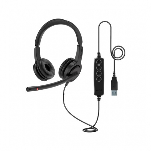 Auscultador Axtel Voice UC28 USB com microfone - Ligação USB-A - Cancelamento de ruído - Construção robusta