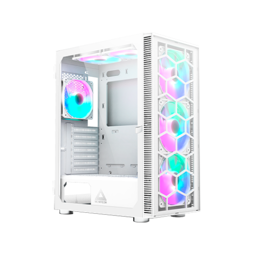CAIXA ATX MONTECH X3 GLASS WHITE