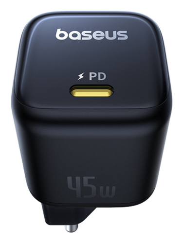 Carregador baseus picogo gan 1c 45w eu cosmic black