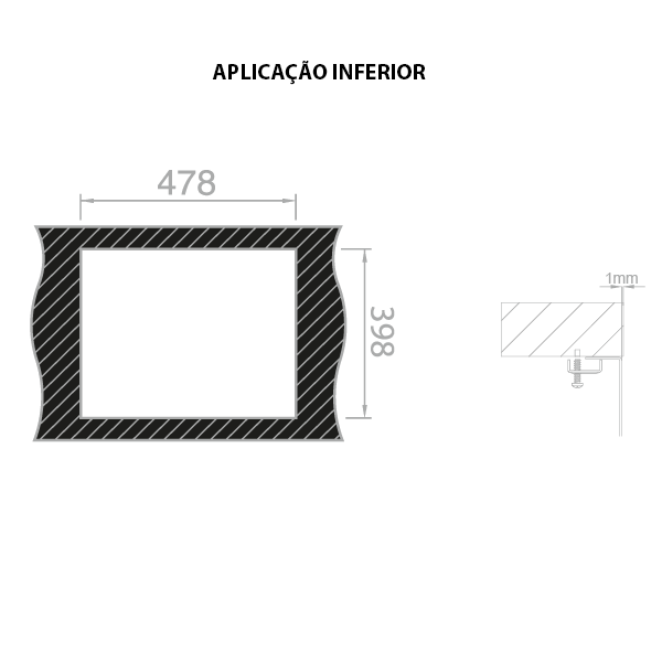 CUBA APL. INFERIOR ESCOVADA RODI - INVISIBLE 40 R - M07Z1AC10043AF