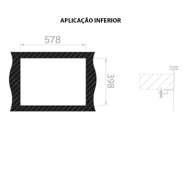 CUBA APL. INFERIOR ESCOVADA RODI - INVISIBLE 50 R - M07Z1AG10043AF
